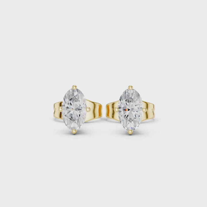 Oval 0.65 ctw Diamond Stud Earrings - E1143