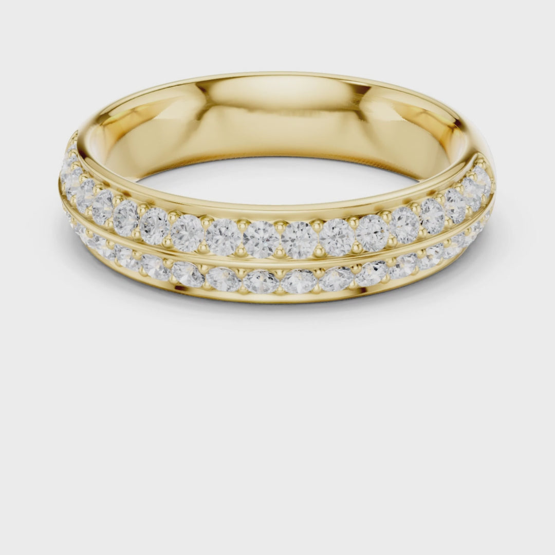 Double Row Round 0.54 ctw Diamond Band - B1185