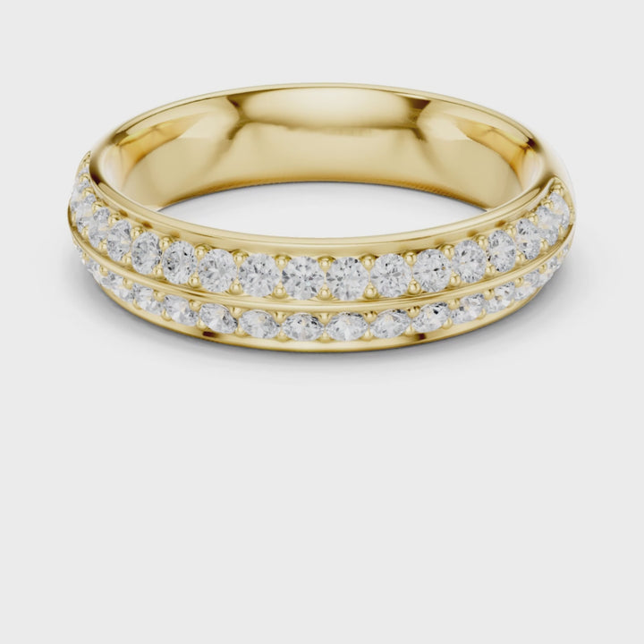 Double Row Round 0.54 ctw Diamond Band - B1185