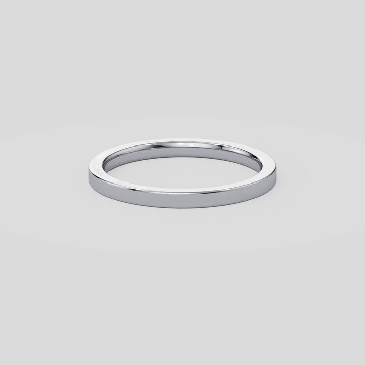 True Love Flat Plain Wedding Band - B1009