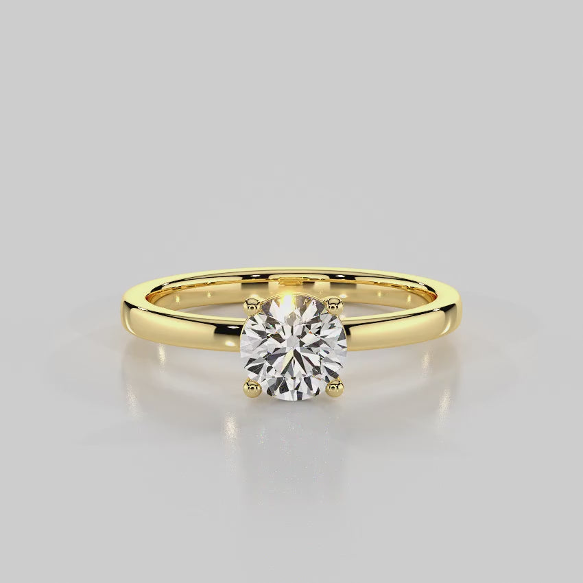 Classic Sparkle Solitaire Engagement Ring - R1007