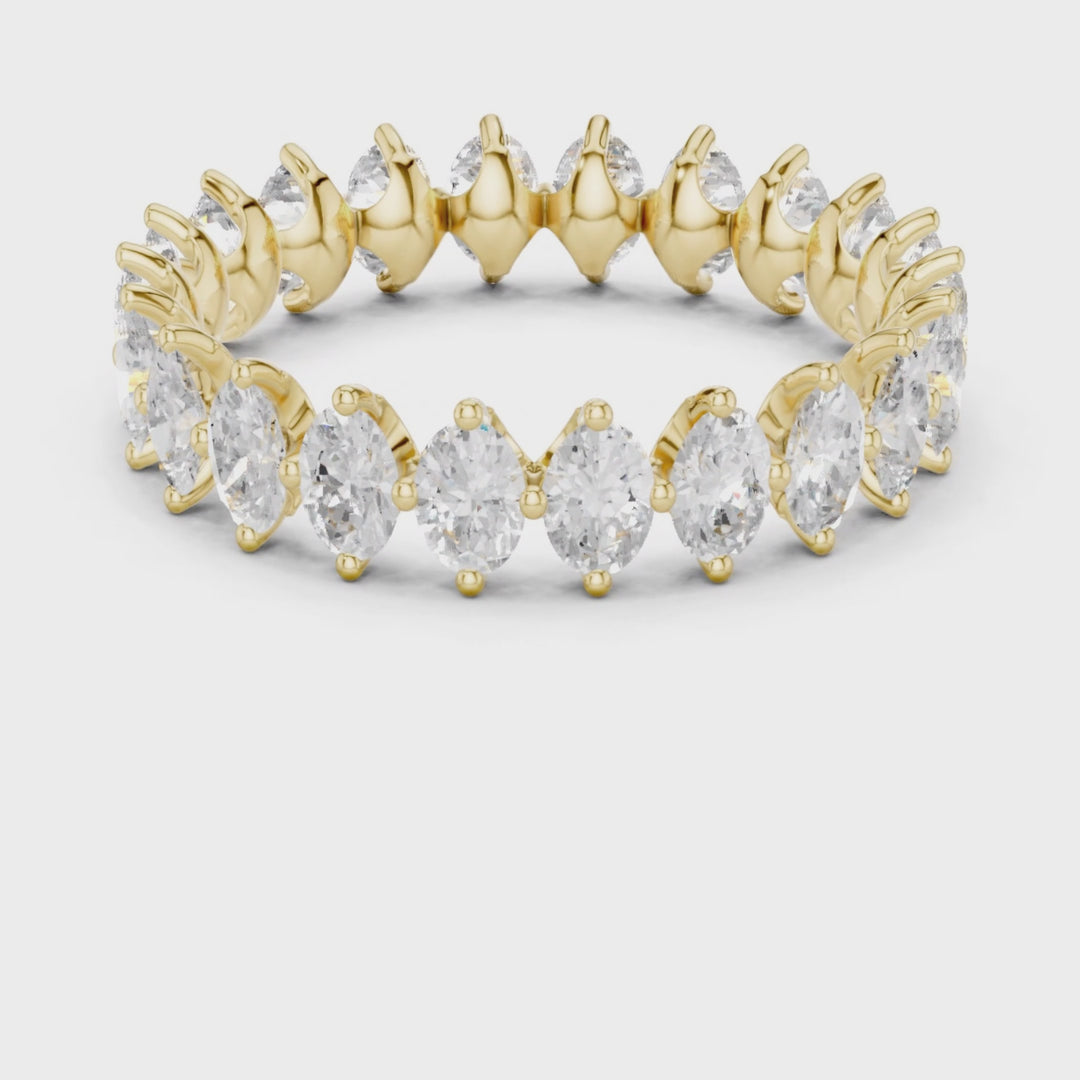 Oval Cut 1.65 ctw Diamond Eternity Band - B1178