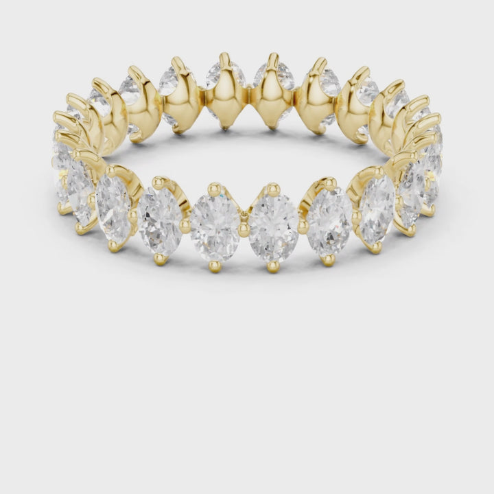 Oval Cut 1.65 ctw Diamond Eternity Band - B1178