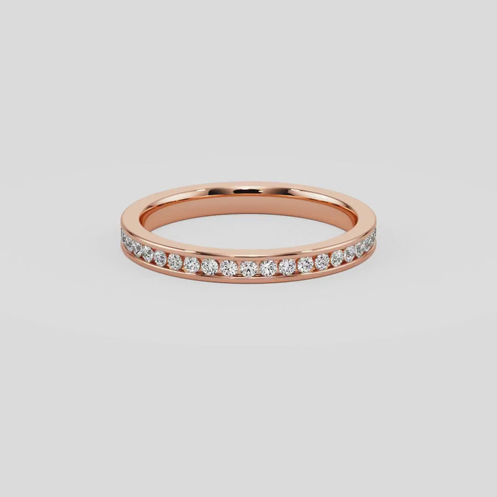 Love Story Channel Wedding Band - B1001
