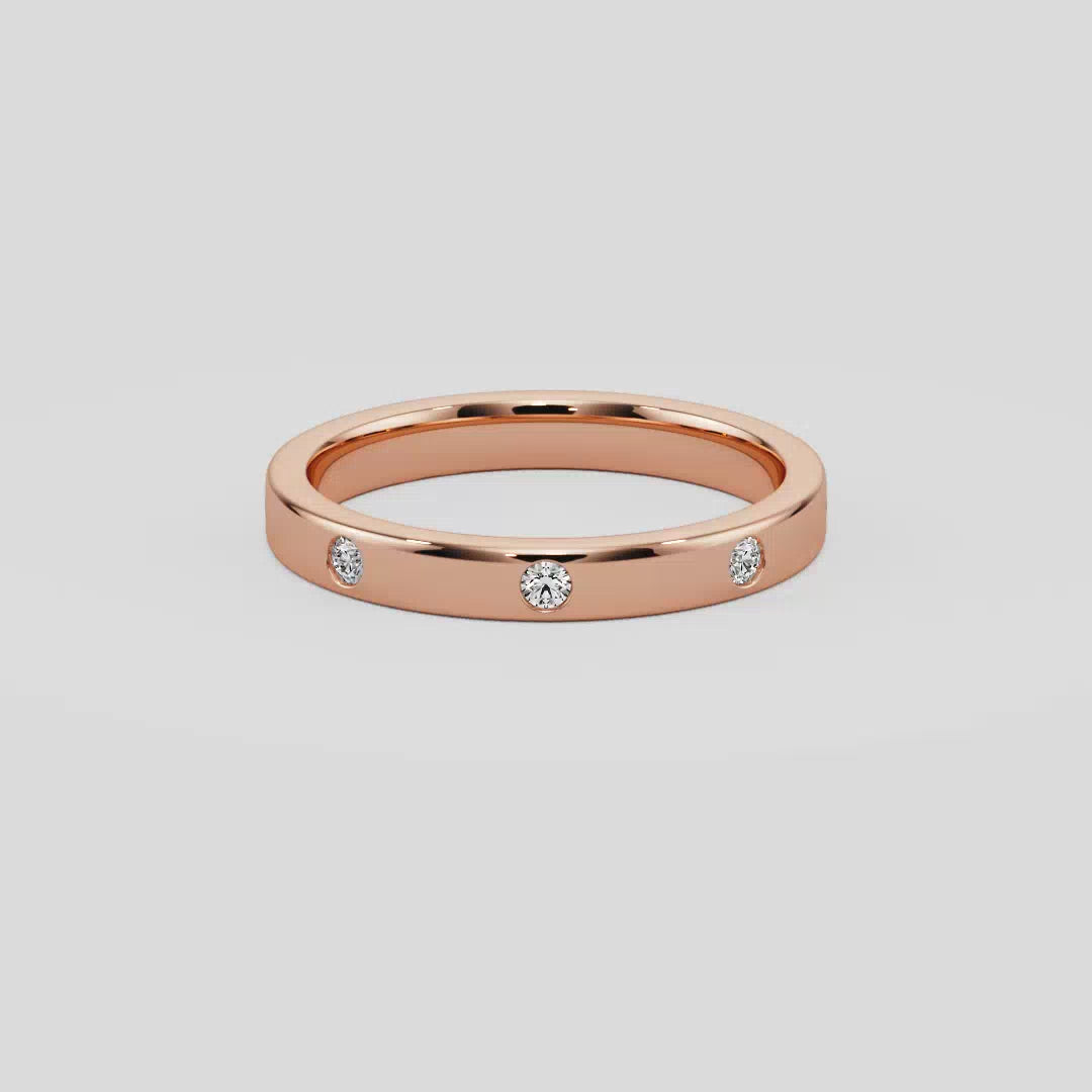 Crafted Love Inlay Wedding Band - B1003