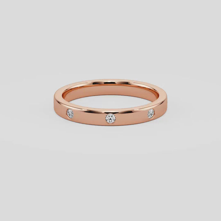 Crafted Love Inlay Wedding Band - B1003