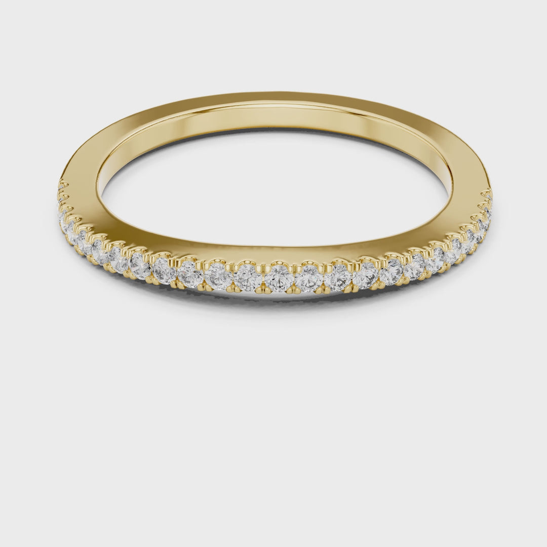 Round 0.21 ctw Diamond Half Eternity Band - B1171