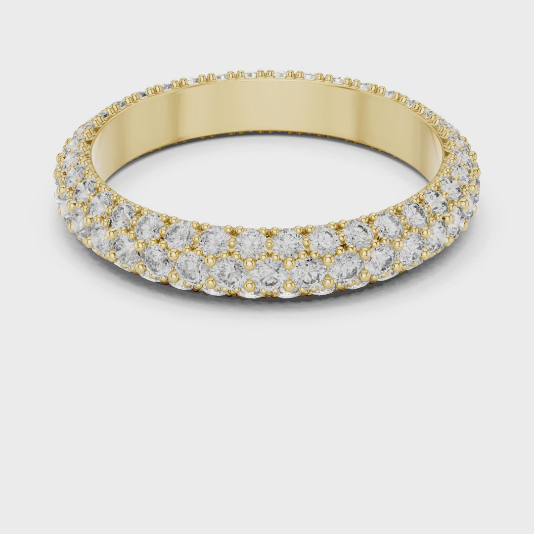 Three Row Dome 1.51 ctw Diamond Eternity Band - B1174