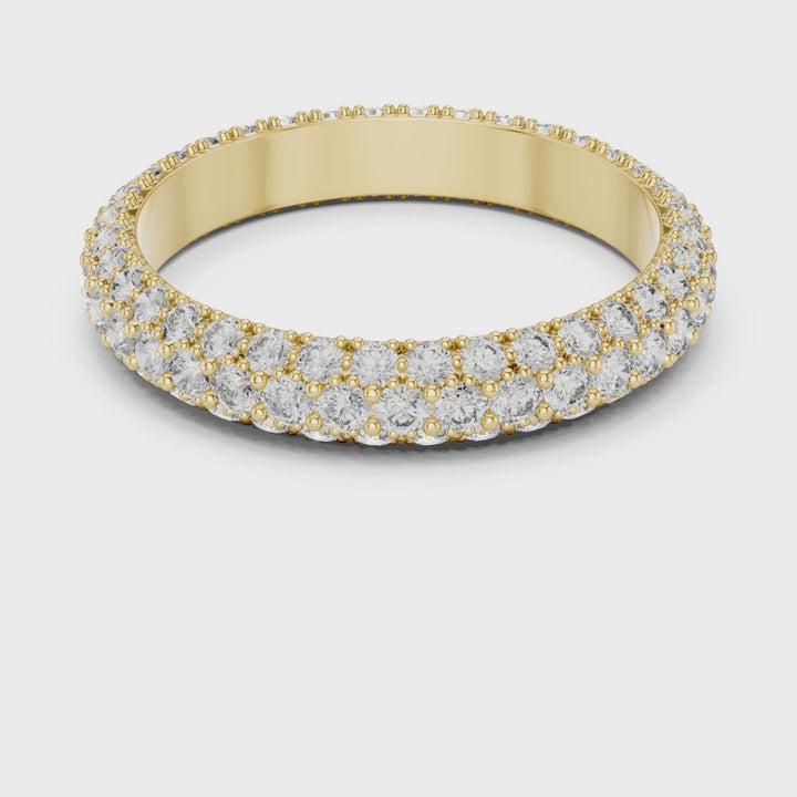 Three Row Dome 1.51 ctw Diamond Eternity Band - B1174