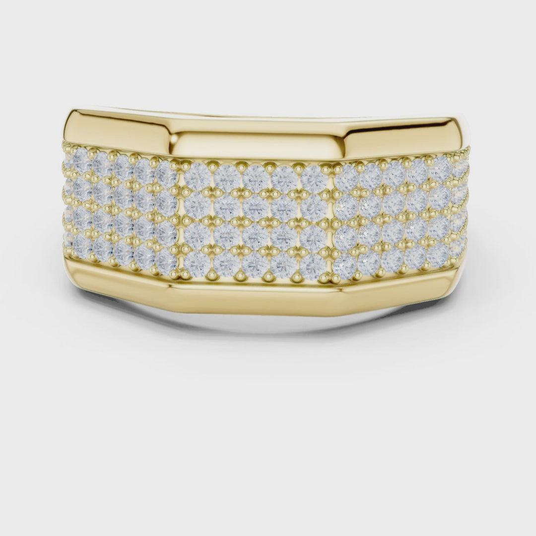 Multi-Row 1.2 ctw Diamond Men's Band - B1140