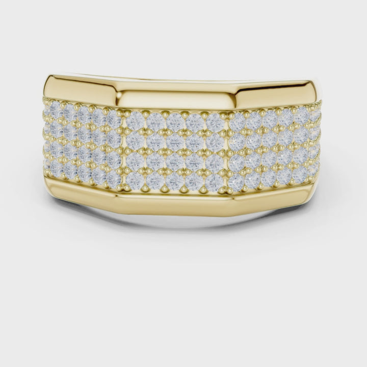 Multi-Row 1.2 ctw Diamond Men's Band - B1140