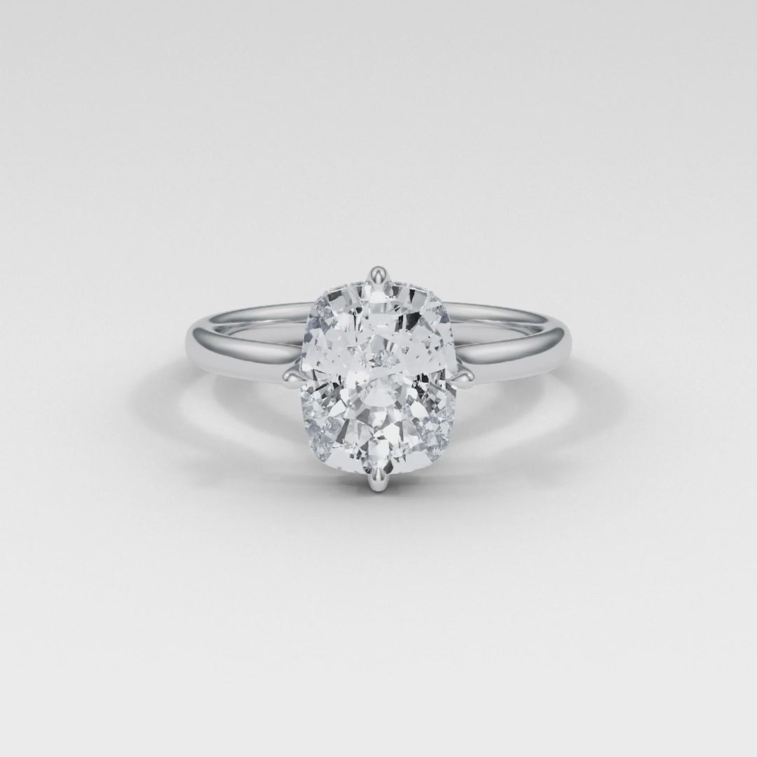 Elongated Cushion Brilliance Ring - R1030