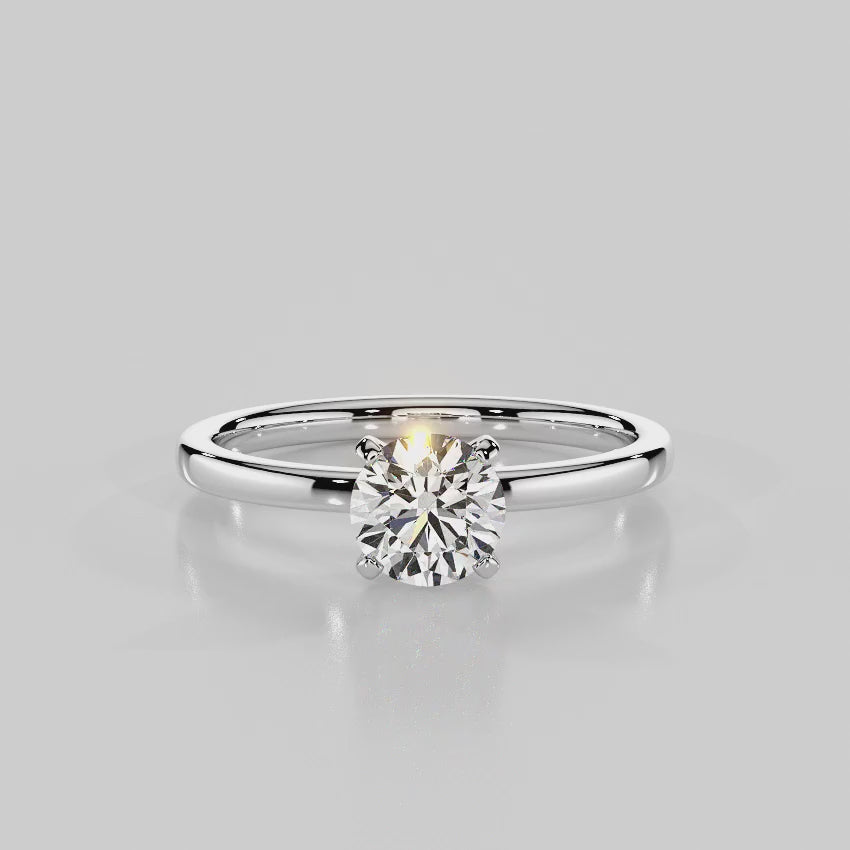 “Classic Dream” Solitaire Engagement Ring With Round Cut — R1003