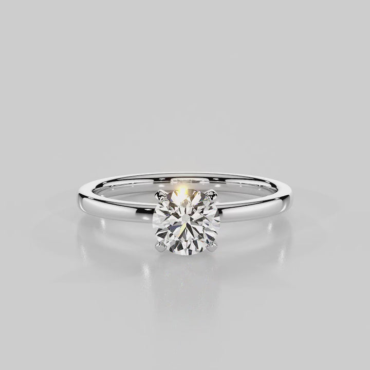 “Classic Dream” Solitaire Engagement Ring With Round Cut — R1003