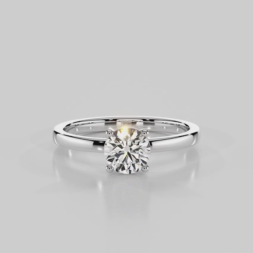 Classic Sparkle Solitaire Engagement Ring - R1007