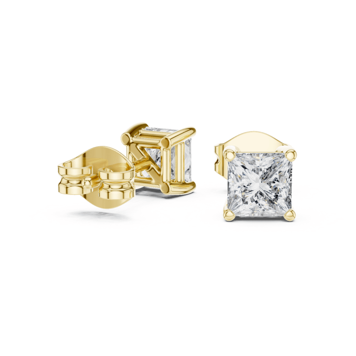Princess Cut 1.00 ctw Diamond Stud Earrings - E1139 in Earrings by 18 KARATS INC.
