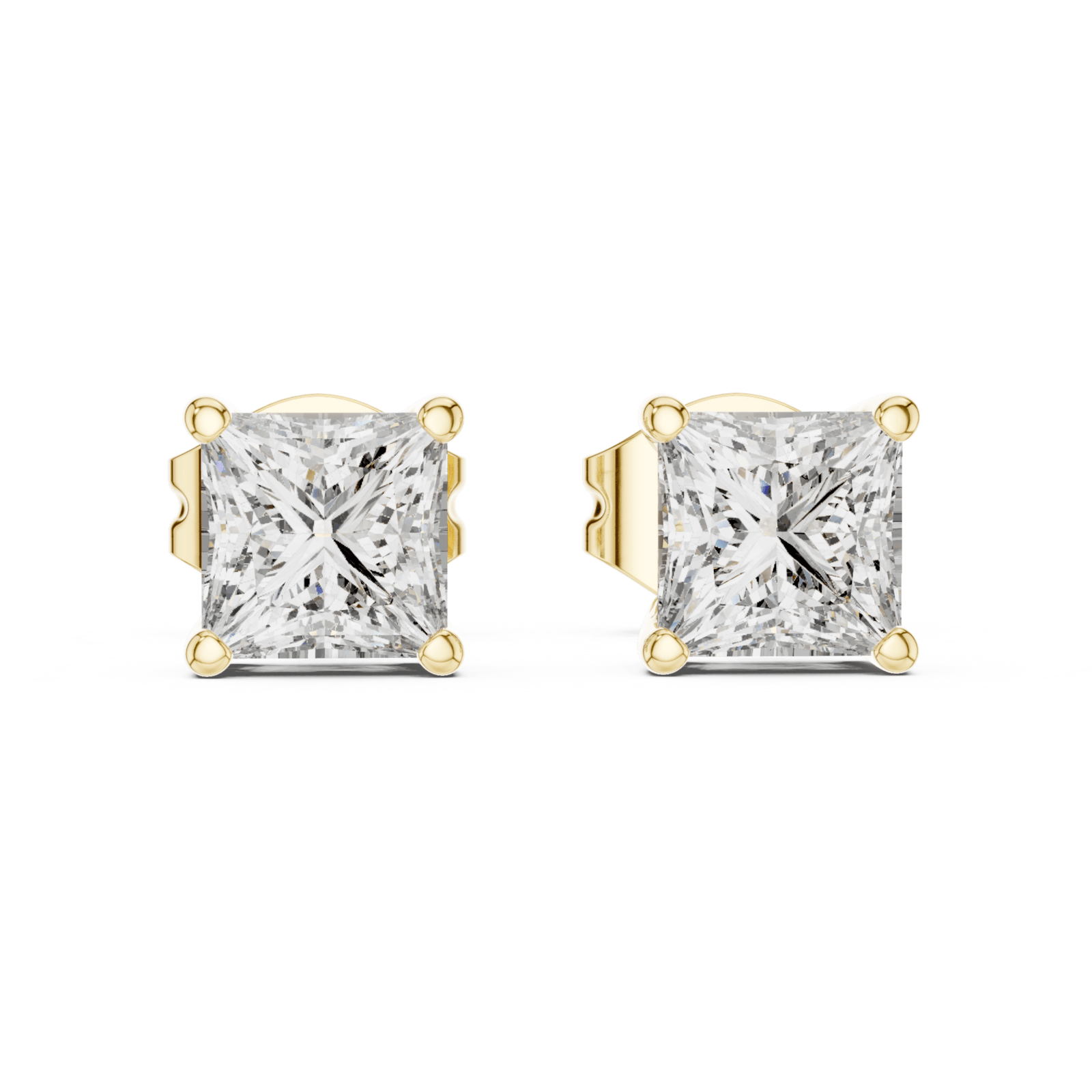 Princess Cut 1.00 ctw Diamond Stud Earrings - E1139 in Earrings by 18 KARATS INC.