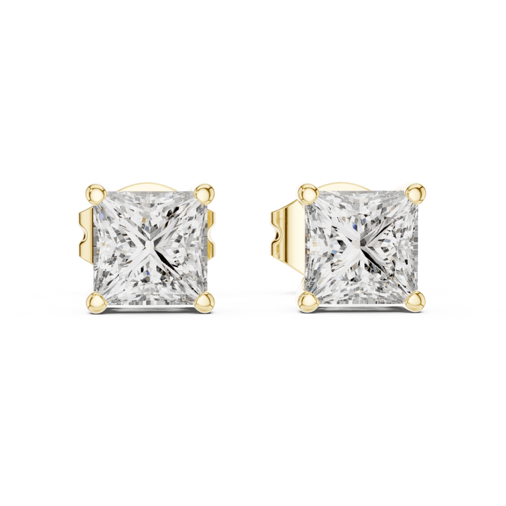 Princess Cut 1.00 ctw Diamond Stud Earrings - E1139 in Earrings by 18 KARATS INC.