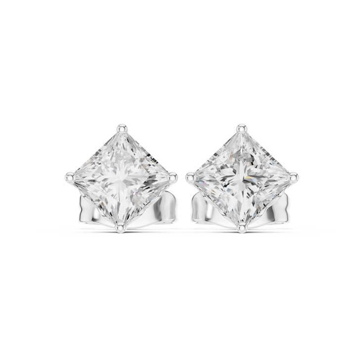 Princess Cut Lab Diamond Stud Earrings - E1142 in Earrings by 18 KARATS INC.
