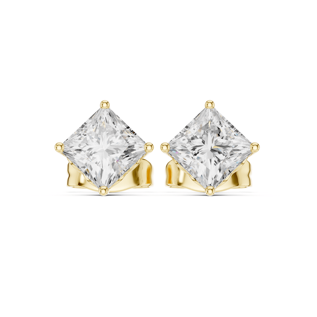 Princess Cut Lab Diamond Stud Earrings - E1142 in Earrings by 18 KARATS INC.