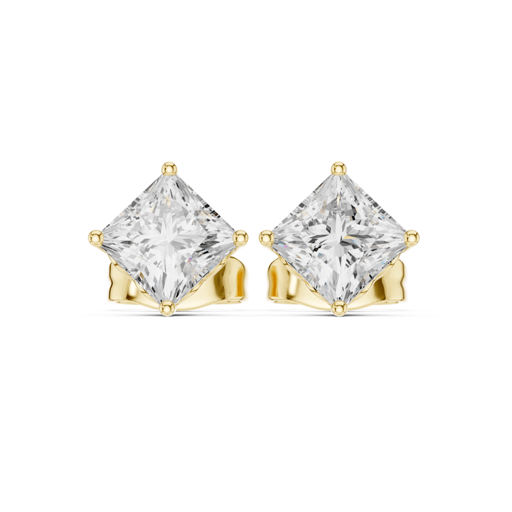 Princess Cut Lab Diamond Stud Earrings - E1142 in Earrings by 18 KARATS INC.