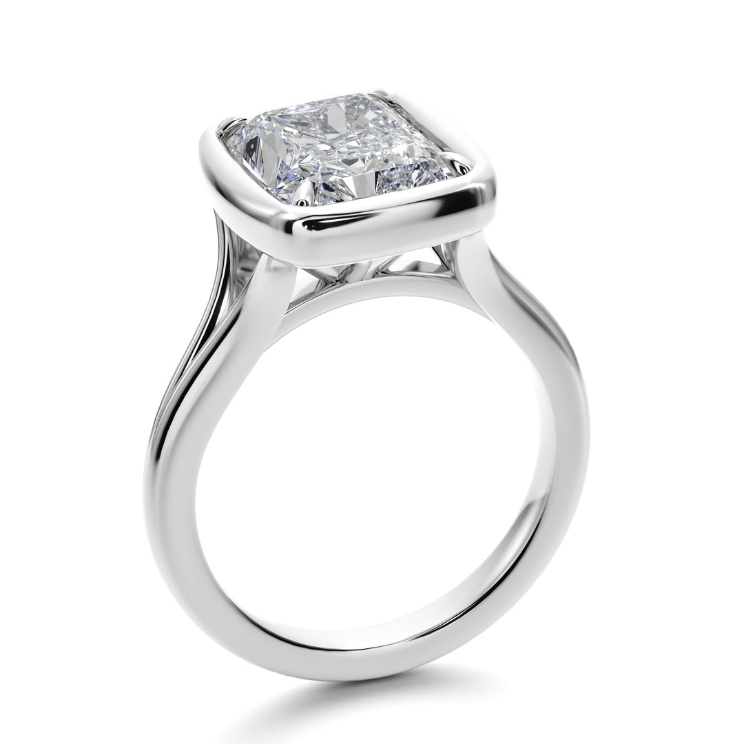 Prong Set El Cushon Ring - R1021 in Ring by 18 KARATS