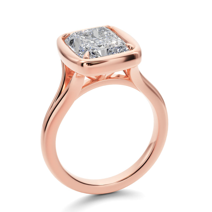 Prong Set El Cushon Ring - R1021 in Ring by 18 KARATS