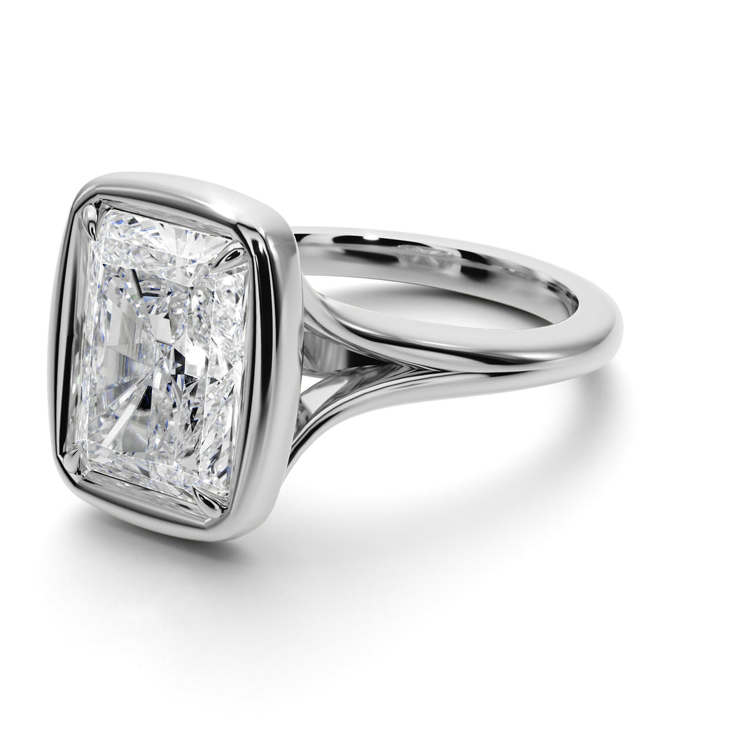 Prong Set El Cushon Ring - R1021 in Ring by 18 KARATS