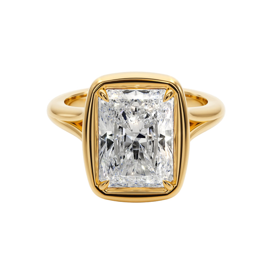 Prong Set El Cushon Ring - R1021 in Ring by 18 KARATS