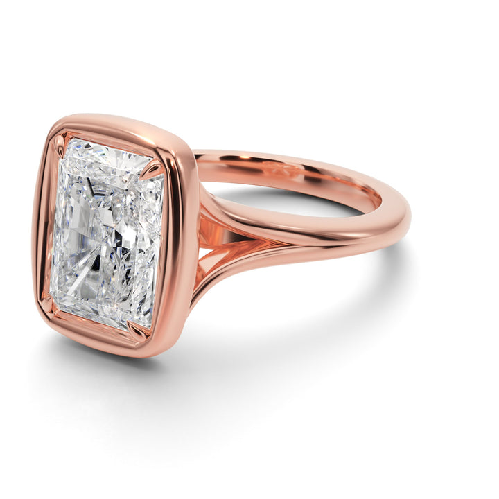 Prong Set El Cushon Ring - R1021 in Ring by 18 KARATS