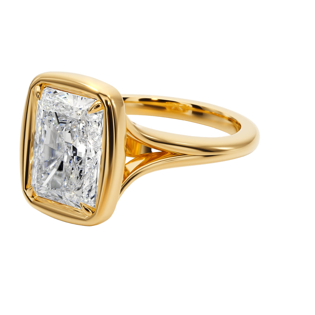 Prong Set El Cushon Ring - R1021 in Ring by 18 KARATS