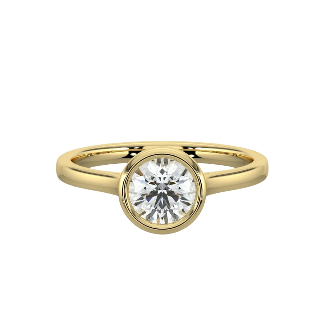 Pure Bond Bezel Engagement Ring -  R1010 in Ring by 18 KARATS