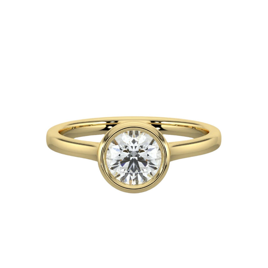 Pure Bond Bezel Engagement Ring -  R1010 in Ring by 18 KARATS