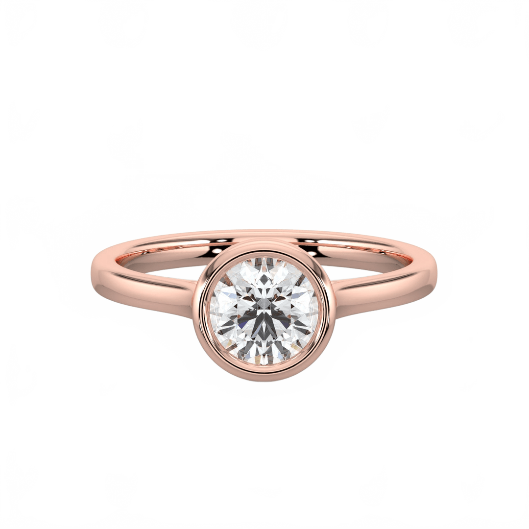 Pure Bond Bezel Engagement Ring -  R1010 in Ring by 18 KARATS