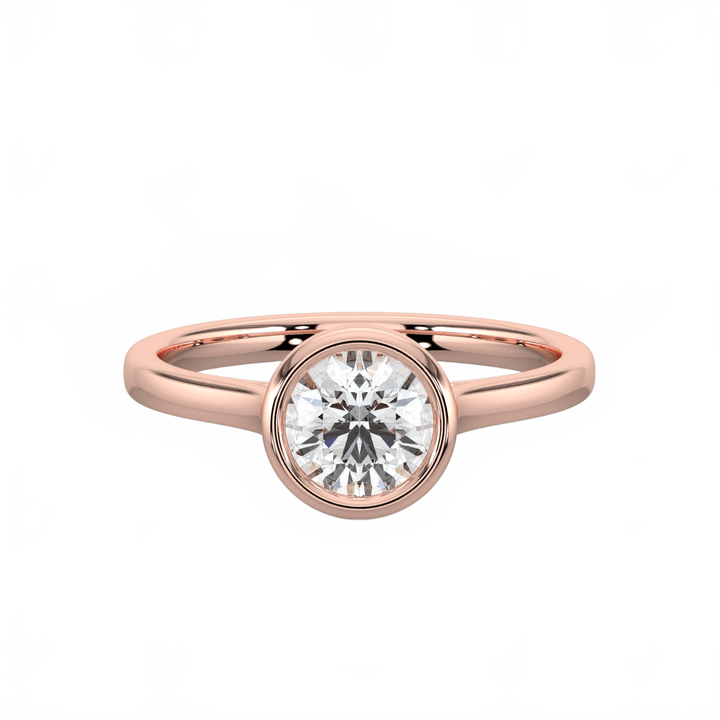 Pure Bond Bezel Engagement Ring -  R1010 in Ring by 18 KARATS