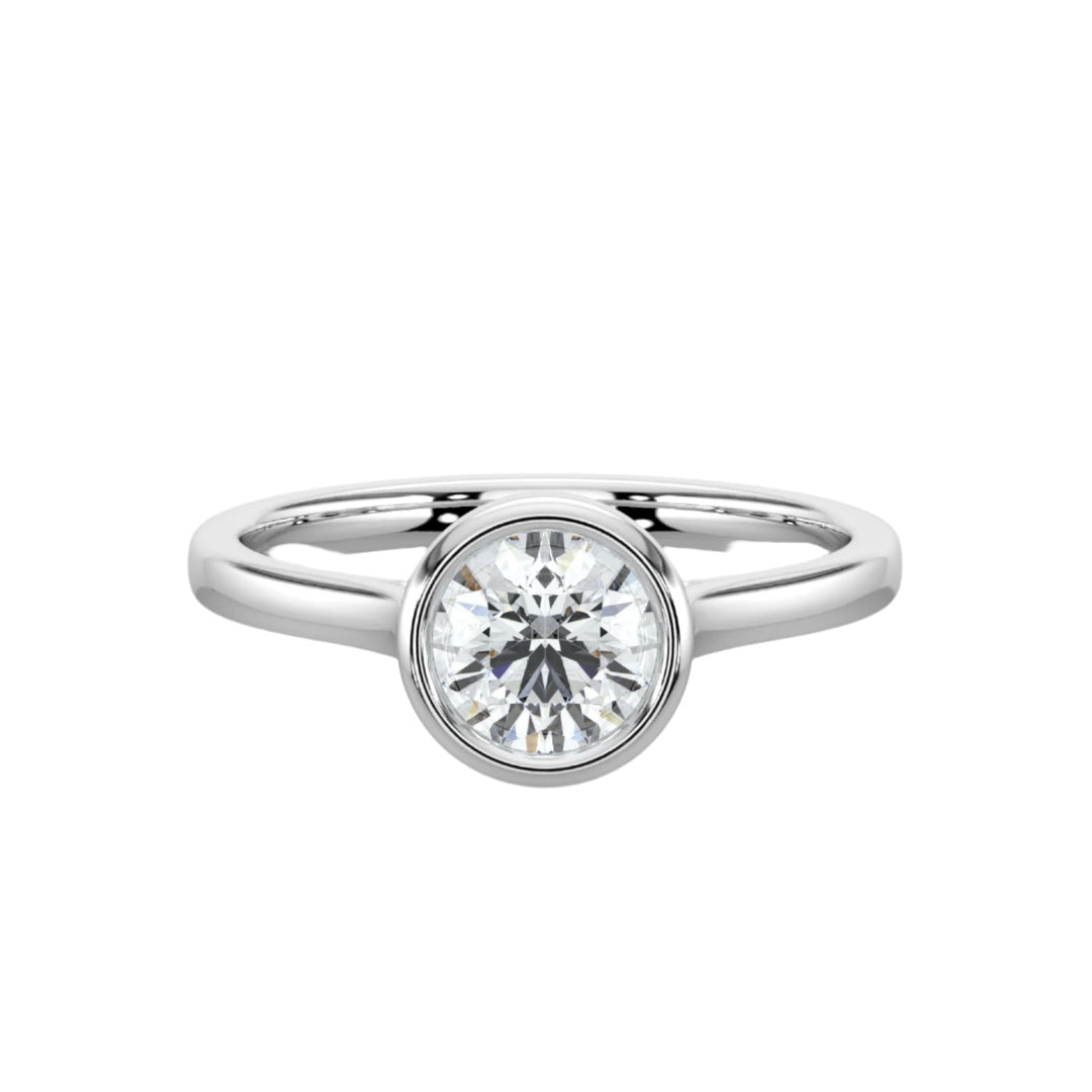 Pure Bond Bezel Engagement Ring -  R1010 in Ring by 18 KARATS