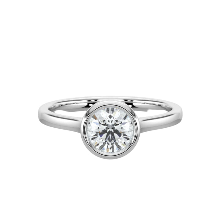 Pure Bond Bezel Engagement Ring -  R1010 in Ring by 18 KARATS