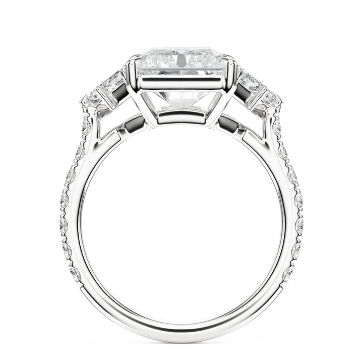Radiant & Cadillac Three-Stone Diamond Engagement Ring in Ring by 18 KARATS INC.