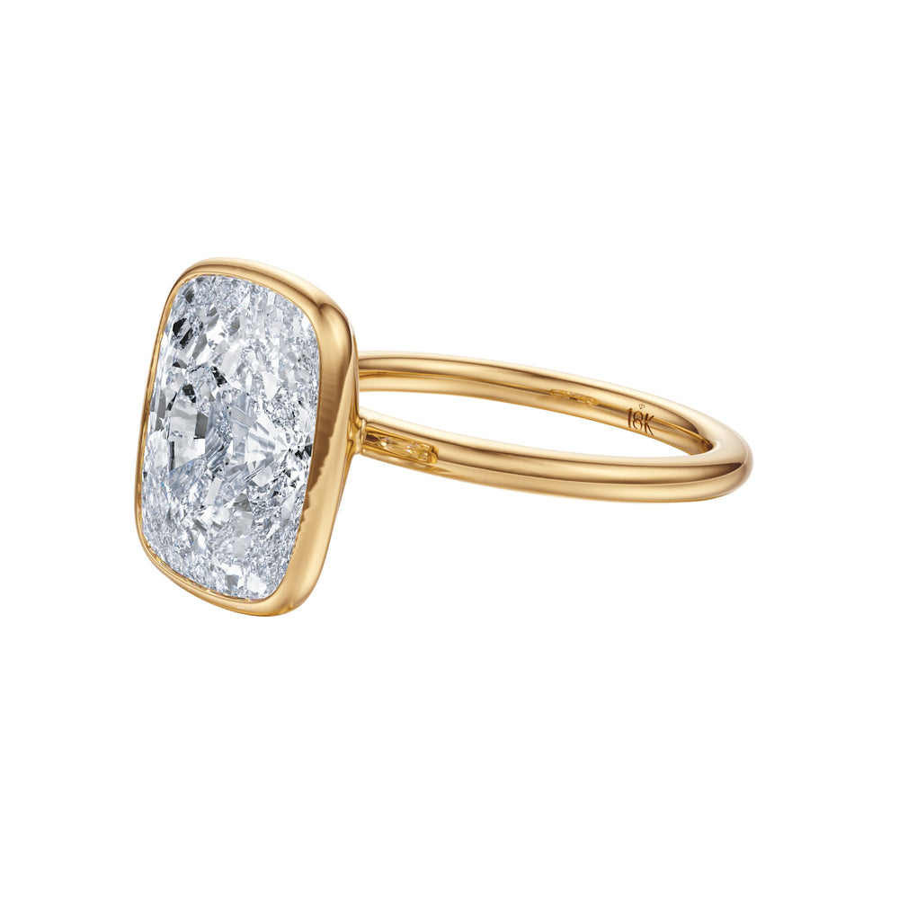Radiant - Cut Bezel Diamond Ring - R1042 in Ring by 18 KARATS