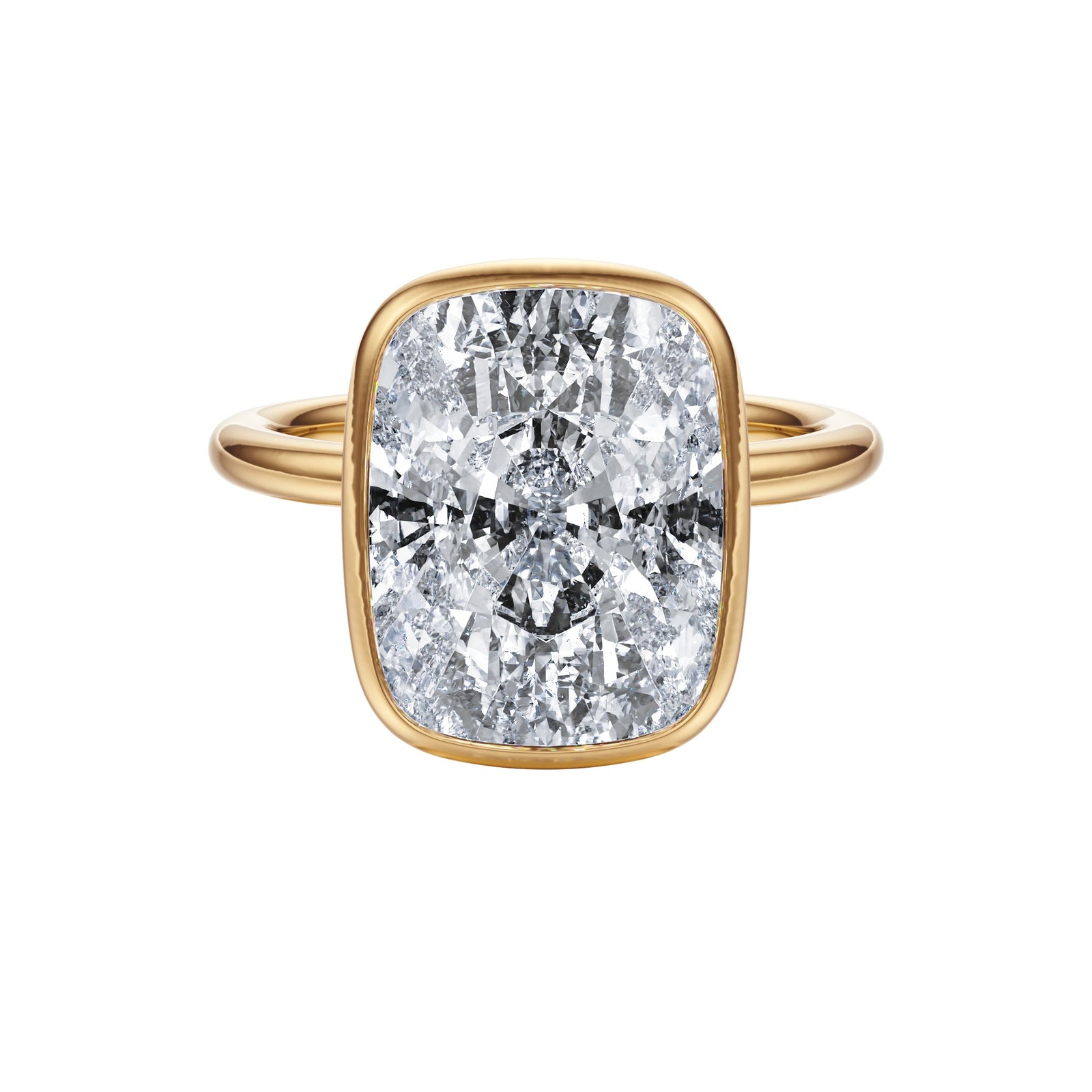 Radiant - Cut Bezel Diamond Ring - R1042 in Ring by 18 KARATS