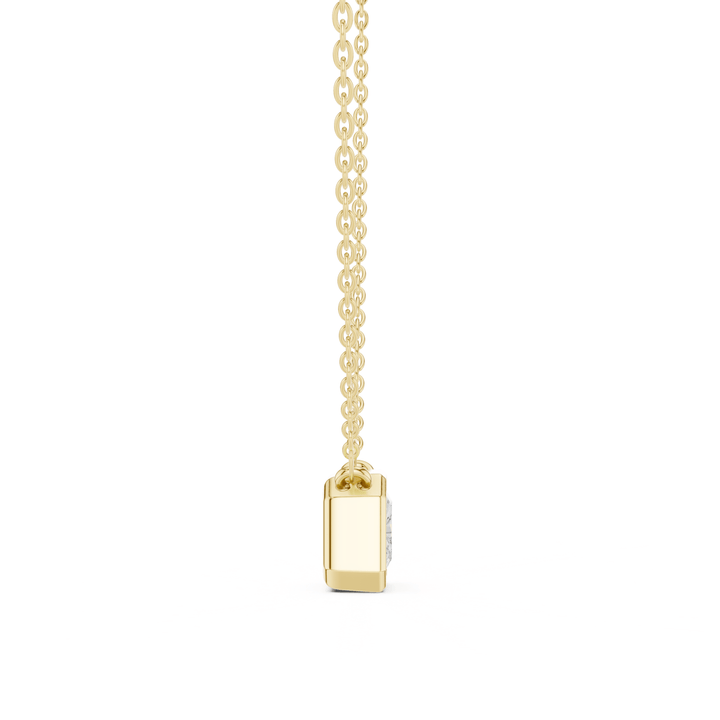 Radiant Cut Diamond Bezel Solitaire - P1135RA in Necklace by 18 KARATS INC.