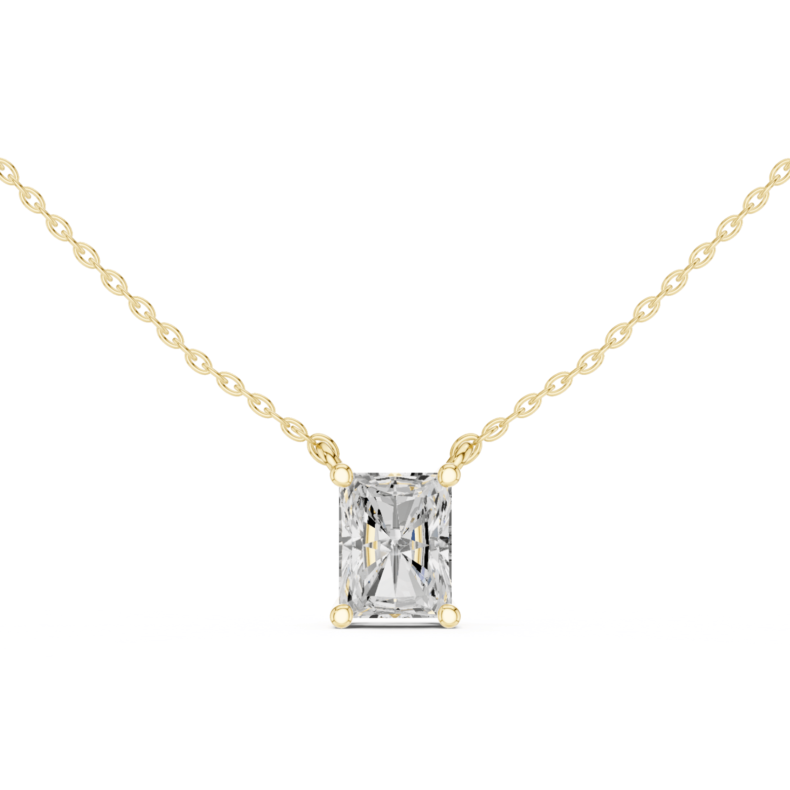 Radiant Cut Diamond Solitaire Pendant - P1134RA in Necklace by 18 KARATS INC.