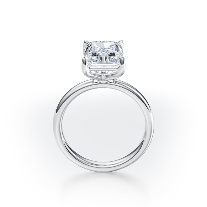 Radiant Cut Solitaire Gold Ring - R1036 in Ring by 18 KARATS