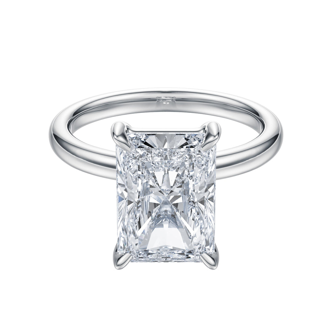 Radiant Cut Solitaire Gold Ring - R1036 in Ring by 18 KARATS