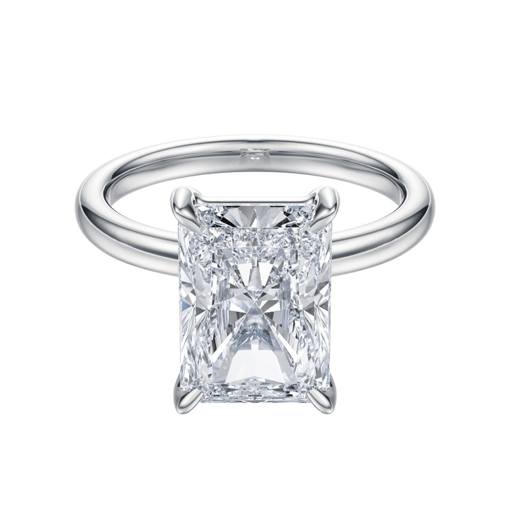 Radiant Cut Solitaire Gold Ring - R1036 in Ring by 18 KARATS