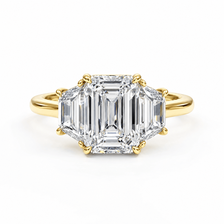 Regent Emerald Three-Stone Engagement Ring in Ring by 18 KARATS INC.