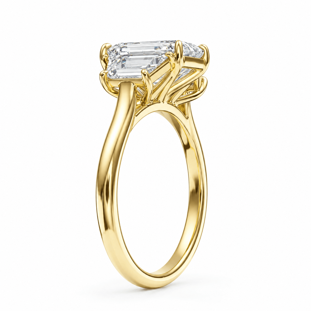 Regent Emerald Three-Stone Engagement Ring in Ring by 18 KARATS INC.