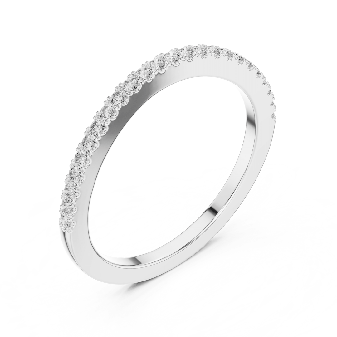 Round 0.21 ctw Diamond Half Eternity Band - B1171 in Wedding Bands by 18 KARATS INC.