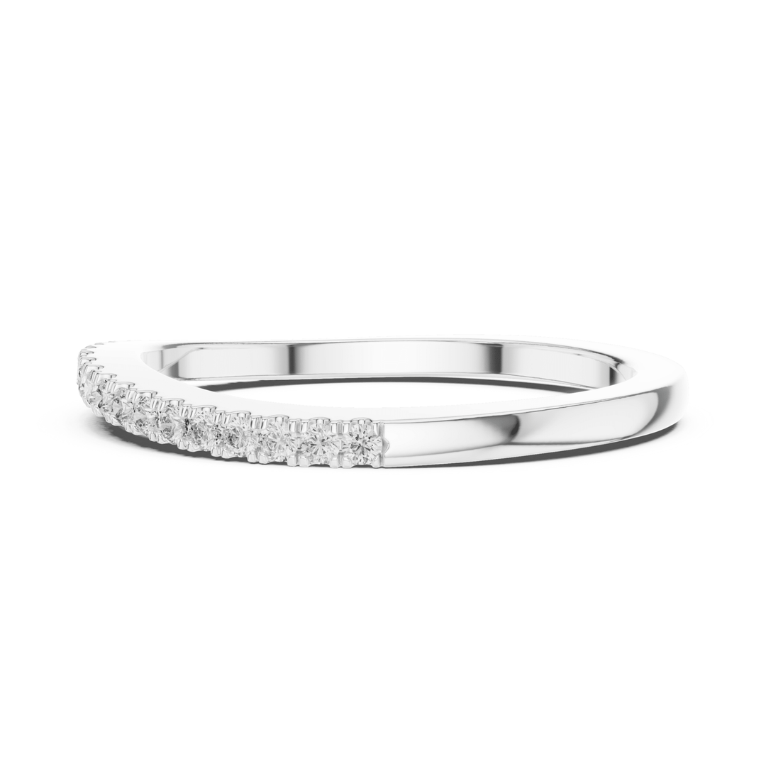 Round 0.21 ctw Diamond Half Eternity Band - B1171 in Wedding Bands by 18 KARATS INC.