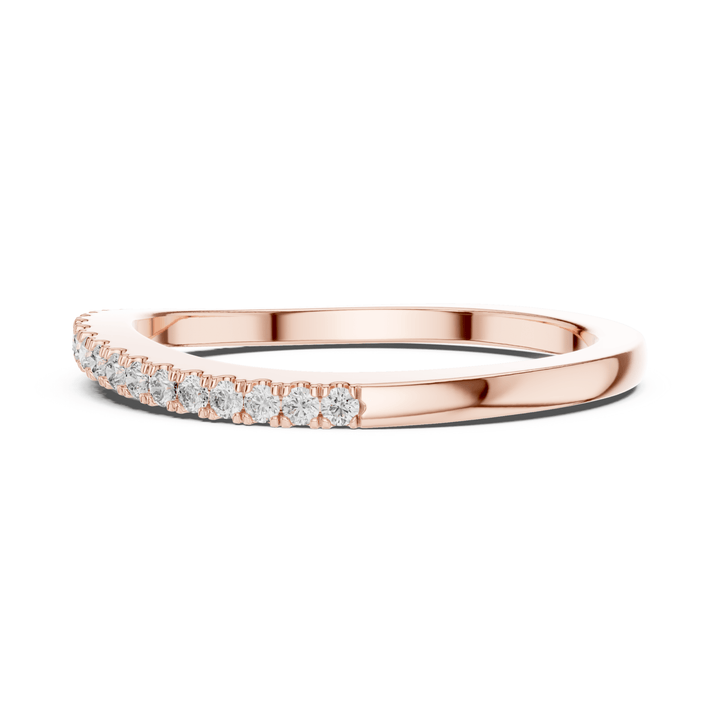 Round 0.21 ctw Diamond Half Eternity Band - B1171 in Wedding Bands by 18 KARATS INC.